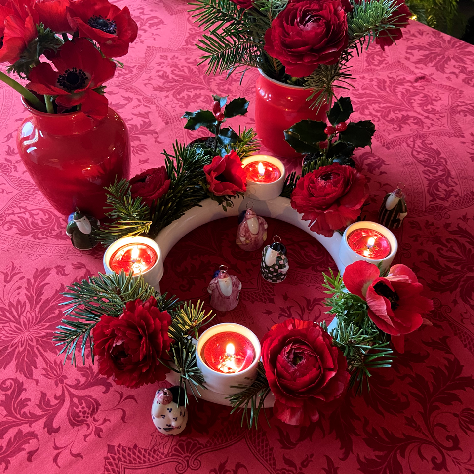 Form 767922 - Blumenring mit 4 Teelichthaltern HB 735B