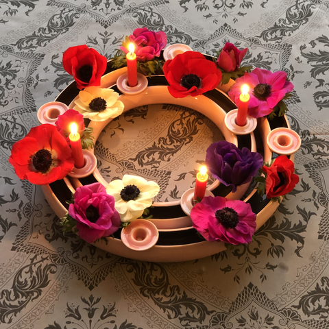 Kerzen - Teelichthalter für Blumenring HBW 735T | Dekor 055
