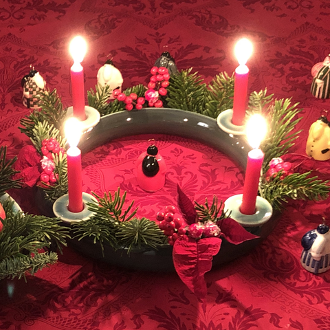 Flower vase ring 735B with candle holder 735B | Decor 055-1