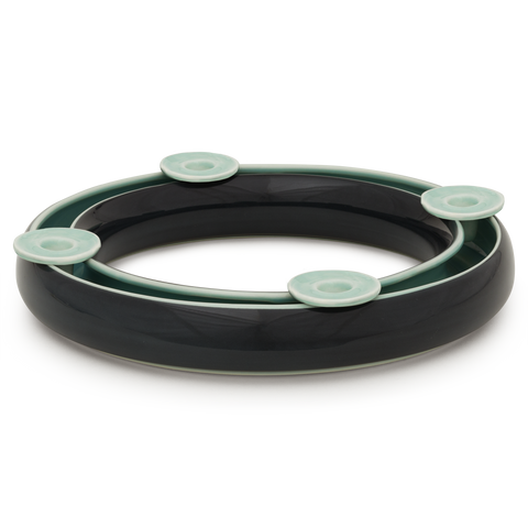 Flower vase ring 735B with candle holder HB 735B | Decor 050-101