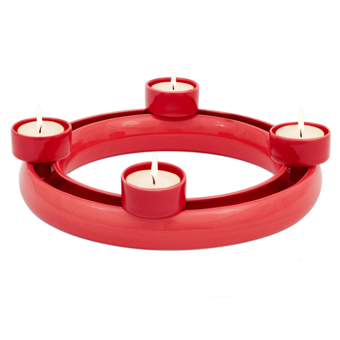Flower vase ring with 4 Tealight holder HB 735B 735B | Decor 058
