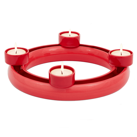 Flower vase ring with 4 Tealight holder HB 735B 735B | Decor 058