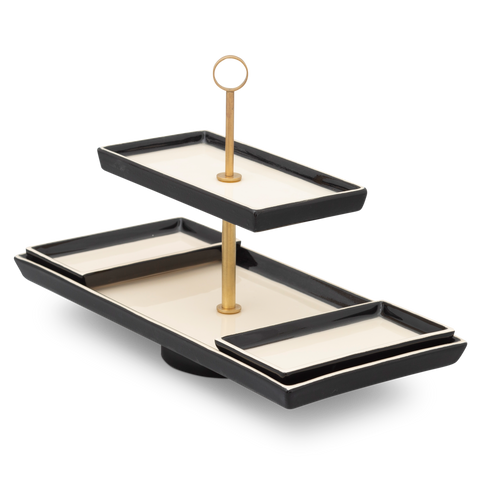 Serving stand 3 pcs 611R | Decor 007-1