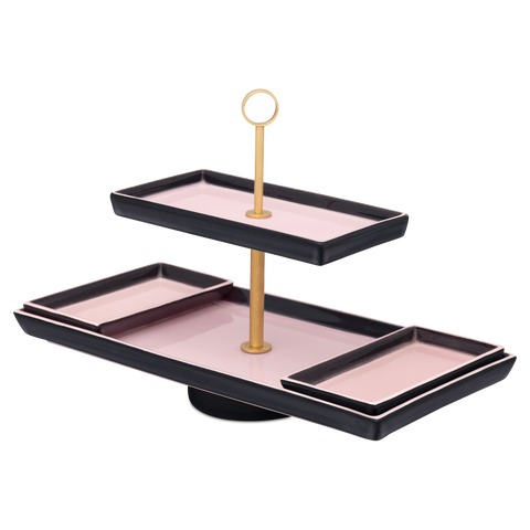 Serving stand 3 pcs 611R | Decor 055-1